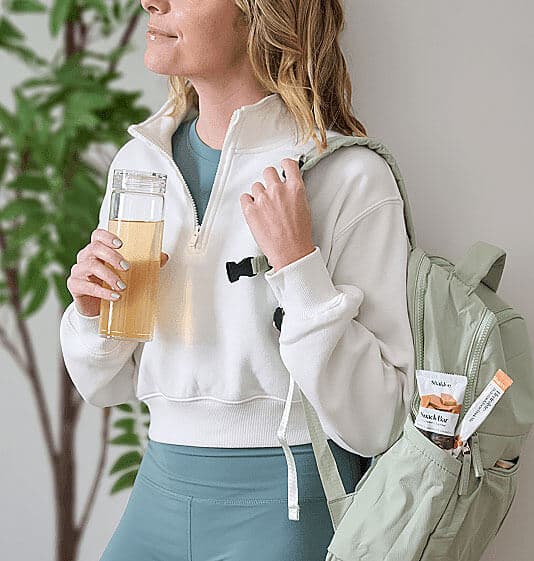 Women enjoying nutritious food, outdoor exercise, and a quiet wellness moment